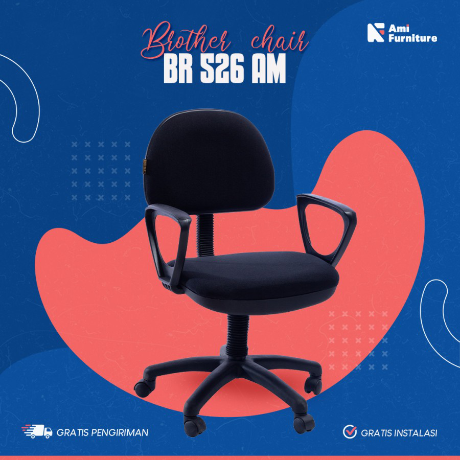 Kursi kantor kursi kerja kursi sekertaris kursi staf BR 526 AM BROTHER